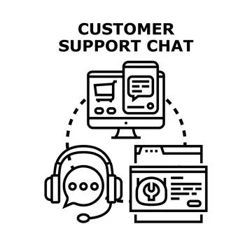 Customer support chat concept with online technical assistance Stock Illustration