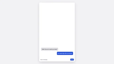 Customer Support Chat Interface With AI Assistant Conversation On Screen Stock Footage 337037938
