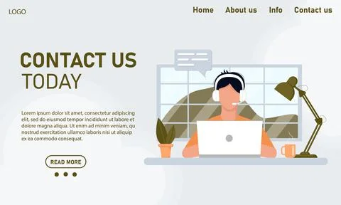 Customer support chat site Stock Illustration