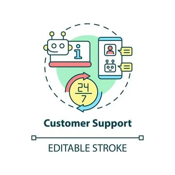 Customer support concept icon Stock Illustration