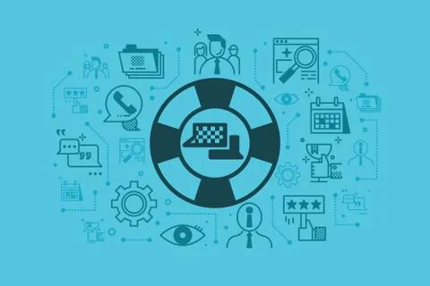 Customer support concept illustration 스톡 일러스트