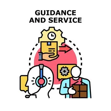 Customer support guiding parcel delivery service process 스톡 일러스트