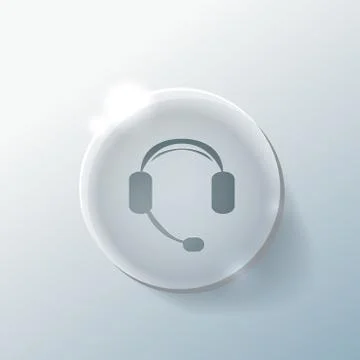 Customer support, headphone Stock Illustration