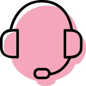 Customer support headset for help service Stock Illustration