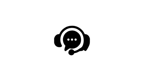 Customer support headset icon animation appearing from bottom Stock Footage 327761728