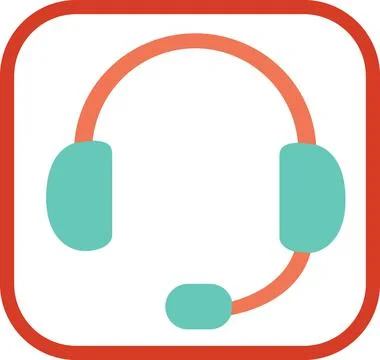 Customer support headset icon for help Ilustração Stock