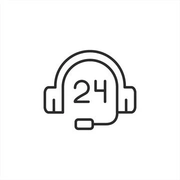 Customer Support Headset Icon Stock Illustration