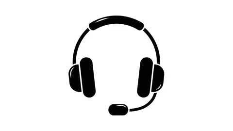 Customer support headset Illustrazione stock