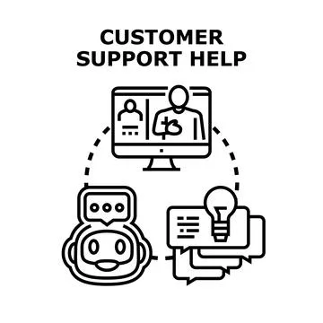 Customer support help concept vector illustration イラスト素材