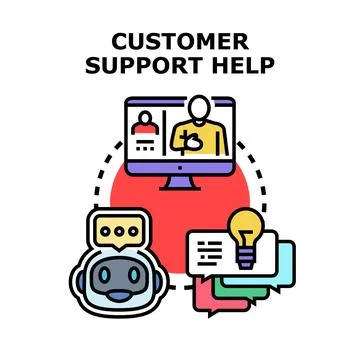 Customer support help concept vector illustration 스톡 일러스트