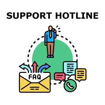 Customer support hotline providing online assistance イラスト素材