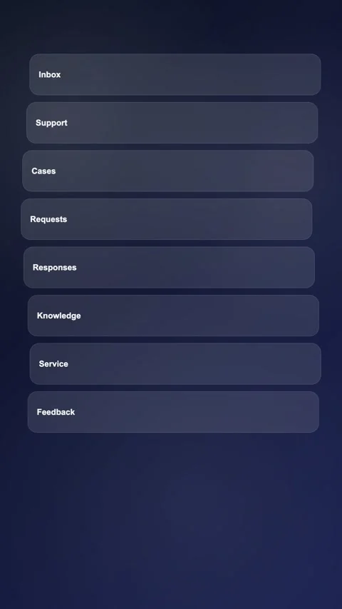 Customer Support Hub Premium Gradient SaaS Interface Vertical Animation Stock Footage 345154647
