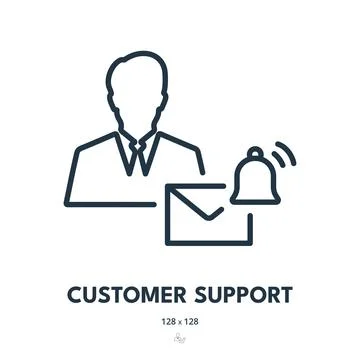 Customer Support Icon. Help, Assistant, Consultation. Editable Stroke. Simp.. Stock Illustration