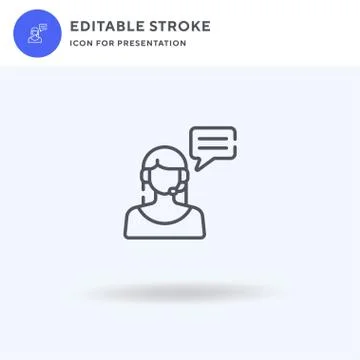Customer Support icon vector, filled flat sign, solid pictogram isolated on Stock Illustration