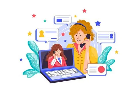 Customer Support Stock Illustration