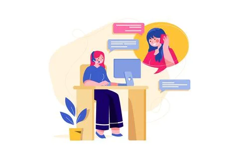 Customer Support Illustrazione stock