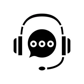 Customer support information glyph icon vector illustration Stock Illustration