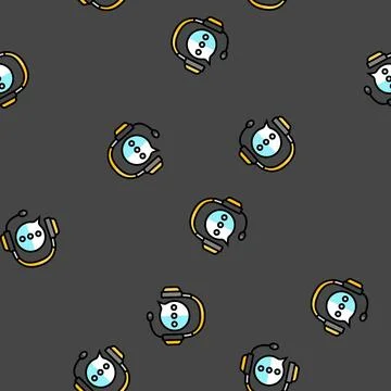 Customer support information vector seamless pattern Stock Illustration
