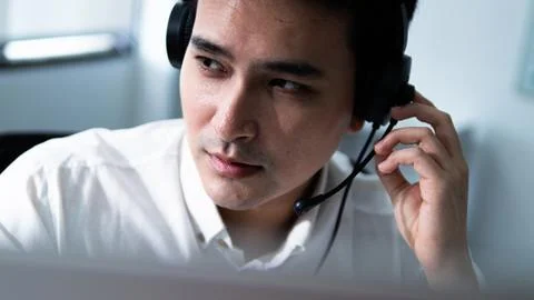 Customer support interaction office environment professional portrait modern Stock Photos