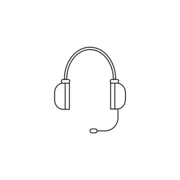 Customer support line icon, Call center outline vector logo illu Stock Illustration