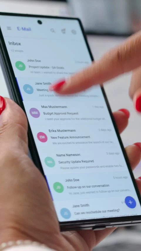 Customer Support Manager Efficiently Handles Client Emails Stock Footage 342972533