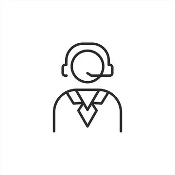 Customer Support Manager Icon Stock Illustration
