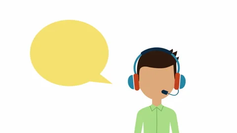 Customer Support Operator Animation Stock Footage 335268528