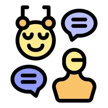 Customer support operator chatting with satisfied client using headset Ilustración de archivo