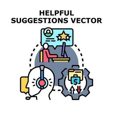 Customer support receiving feedback and delivering solutions Stock Illustration