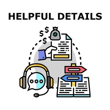 Customer support receiving important business information concept Stock Illustration