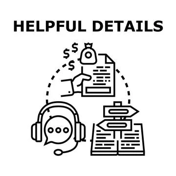 Customer support receiving important business information concept Stock Illustration