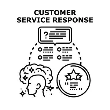 Customer support response solution and good assistance rating 스톡 일러스트