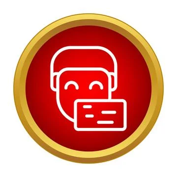 Customer support service agent icon helping client Illustrazione stock