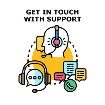 Customer support service call center communication concept Stock Illustration