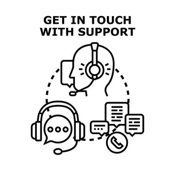 Customer support service call center communication concept 库存插图