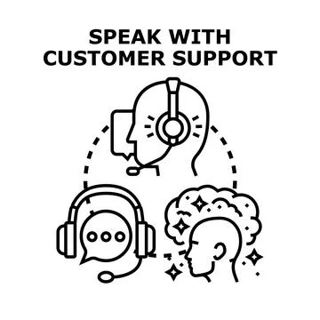 Customer support service communicating online helping user concept Stock Illustration