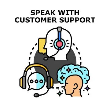 Customer support service communicating online helping user concept Stock Illustration