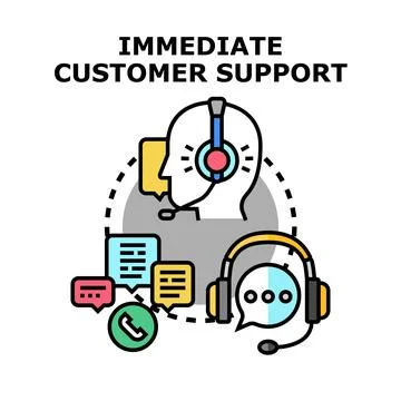 Customer support service communication icon concept Stock Illustration