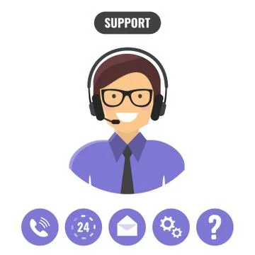 Customer support service concept. Stock Illustration