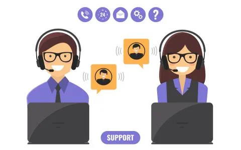 Customer support service concept. Stock Illustration