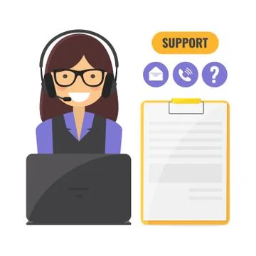 Customer support service concept. Stock Illustration