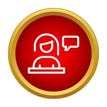 Customer support service icon with chat bubble Stock Illustration