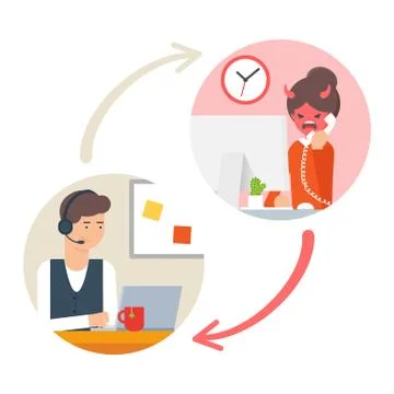 Customer support service Stock Illustration