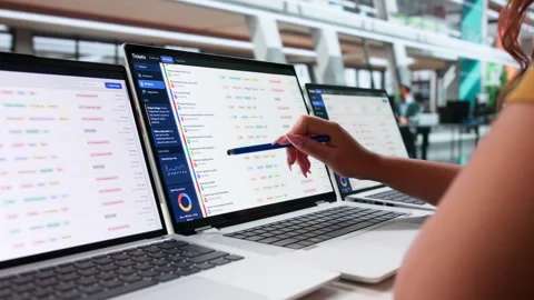 Customer Support Specialist Calmly Managing Help Desk Tickets Stock Footage 345862392