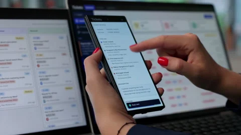 Customer Support Specialist Efficiently Manages Help Desk Tickets Stock Footage 340401884