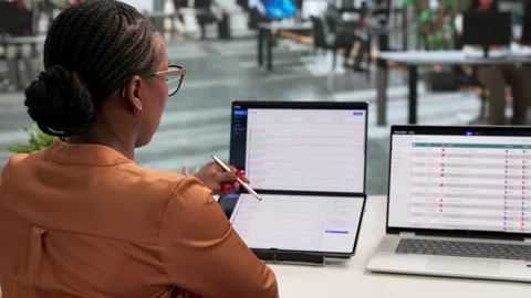 Customer Support Specialist Efficiently Managing Helpdesk Tickets Stock Footage 339185525