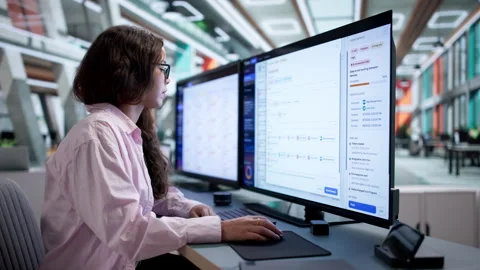 Customer Support Specialist Tracking Help Desk Tickets Stock Footage 345863349