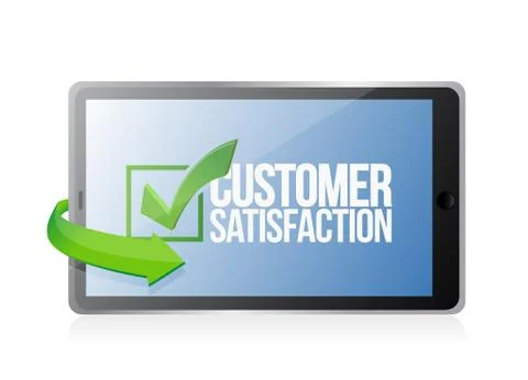 Customer support tablet concept illustration design over a white background Illustrazione stock