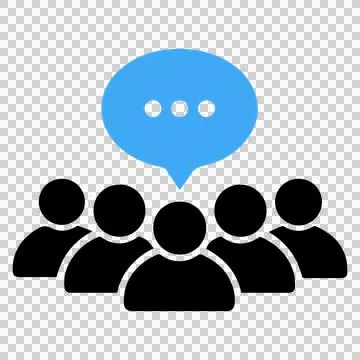 Customer support team with chat bubble icon. Stock Illustration