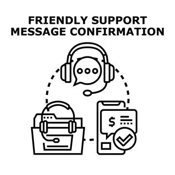 Customer support team providing online assistance service Illustrazione stock